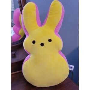 NWOT Peeps Plush 12" Just Born Dan Dee Easter Bunny Yellow Pink
